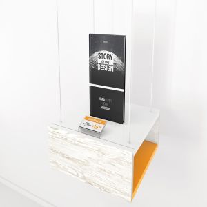 精装图书展柜样机模板 Hardcover Book With Price Tag Mockups