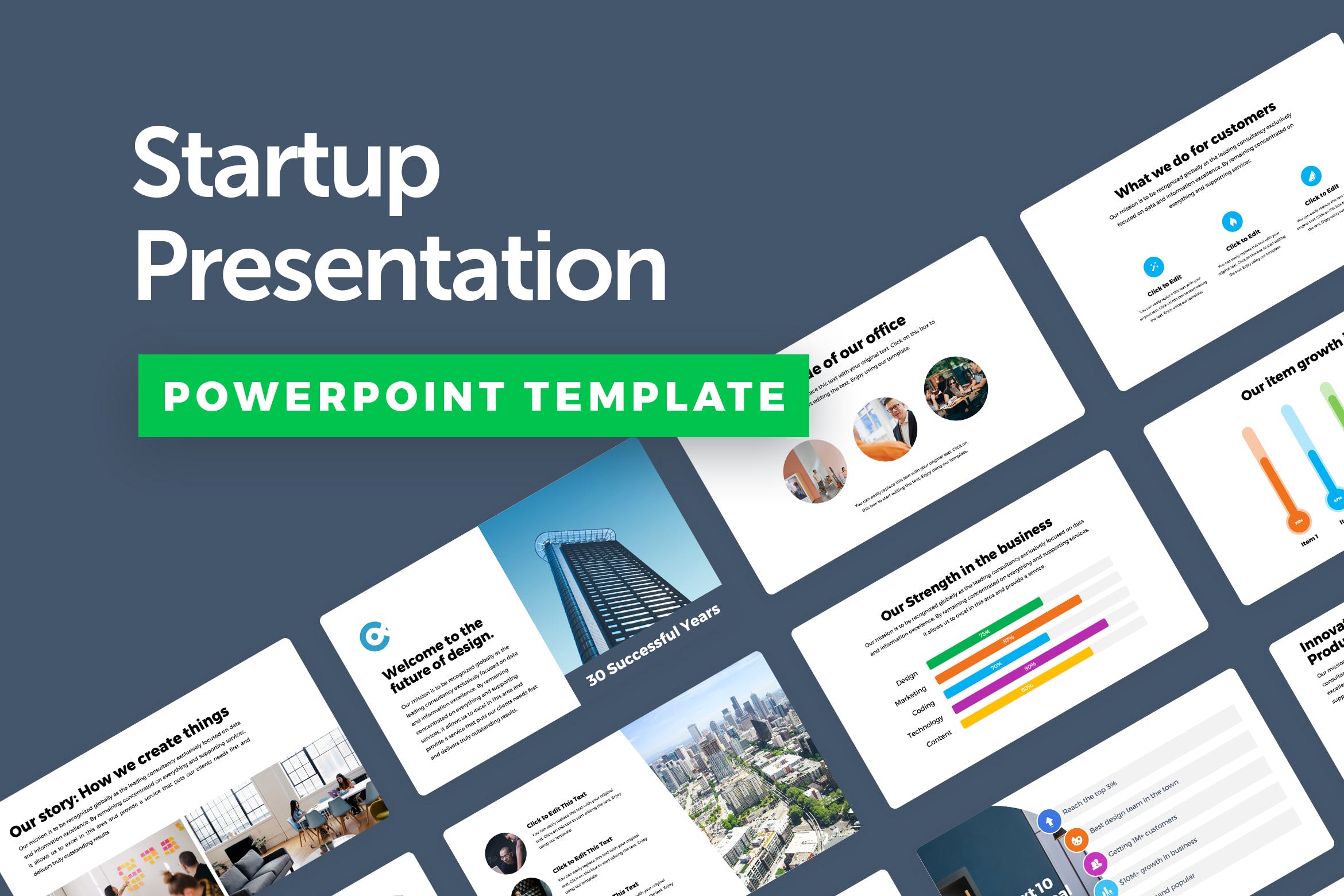 项目启动会PPT幻灯片模板下载 Startup Powerpoint Presentation Template