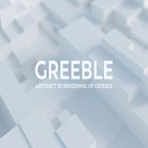 抽象三维绘制几何图形高清背景图片素材 Abstract 3D Rendering Of Greeble