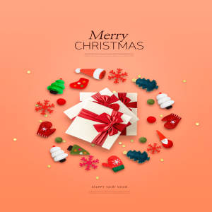 圣诞问候/圣诞礼品促销活动海报psd模板