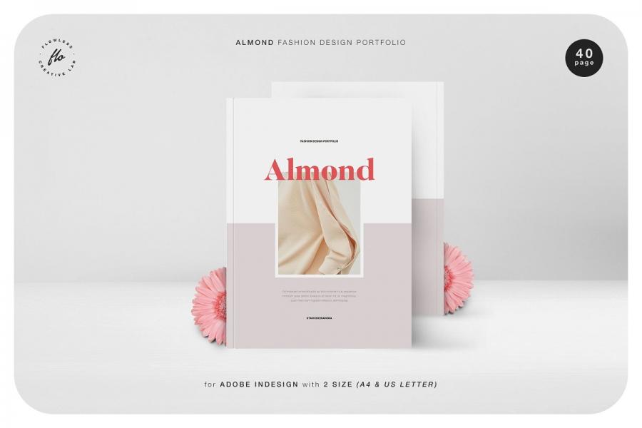 杏仁色时装设计图册模板