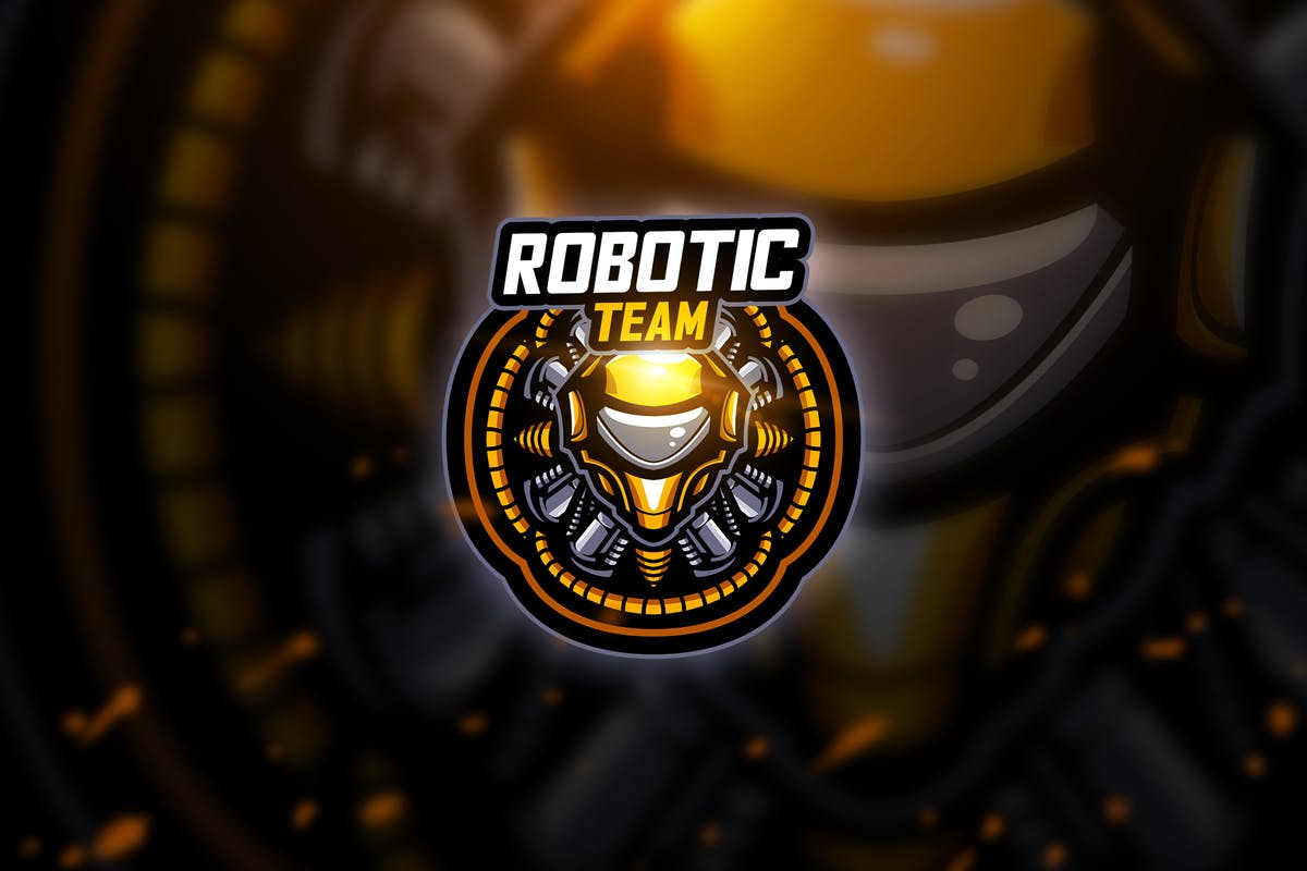 机器人电子竞技战队队徽Logo模板V3 Robotic 3 – Mascot & Esport Logo