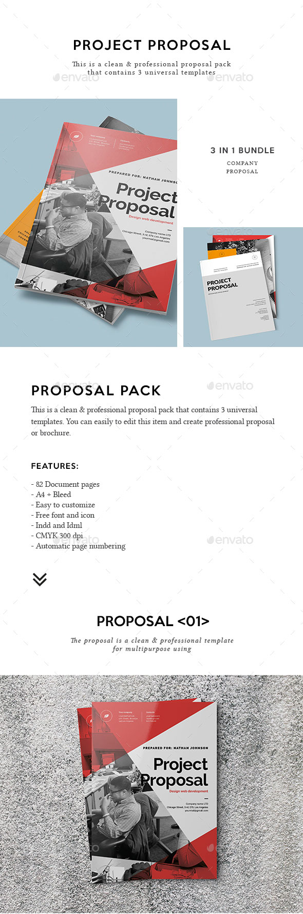 现代、专业、极简的杂志模板合辑下载 Proposal Bundle [indd]