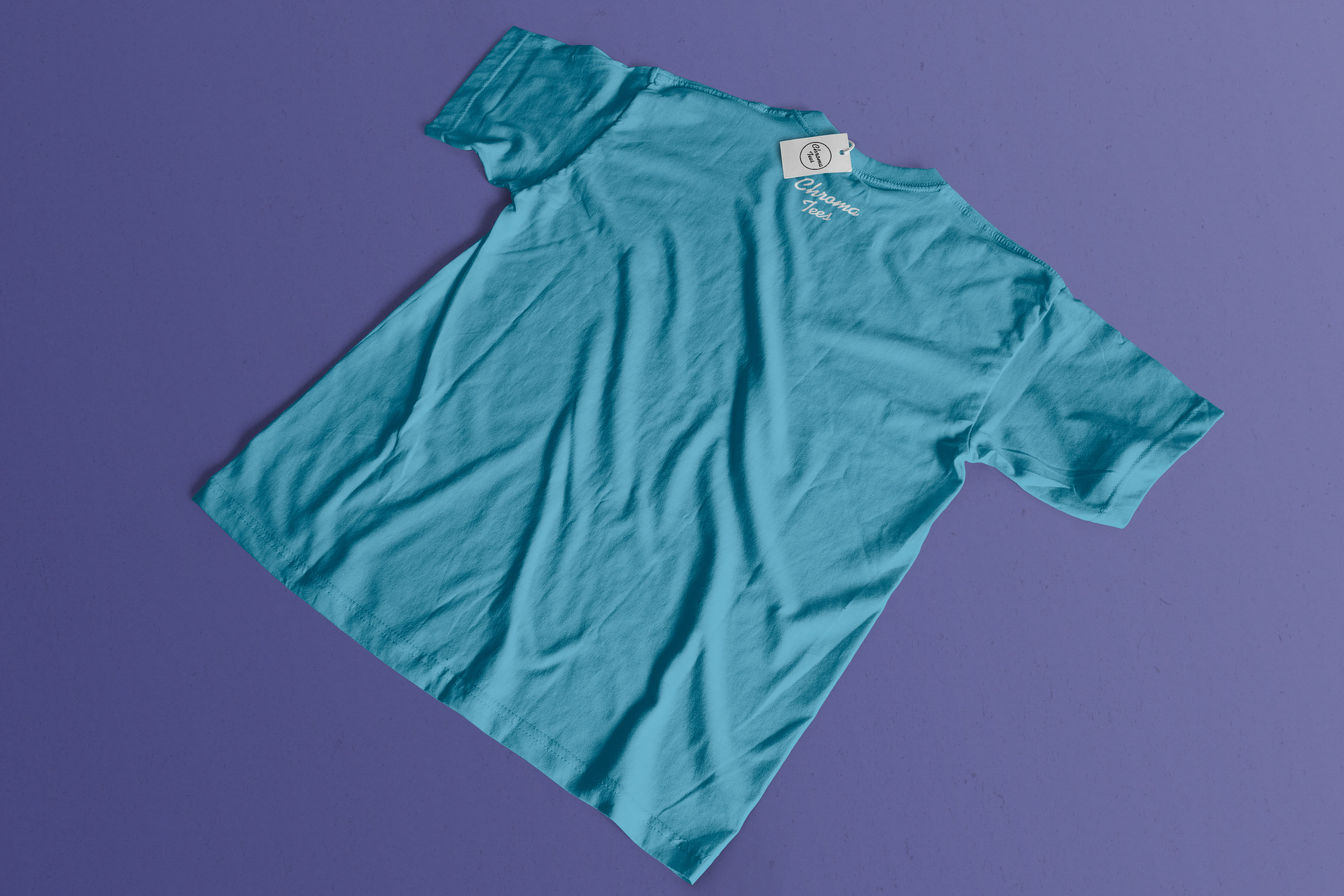 T恤服装设计背面效果图样机模板02 Back T-Shirt Mockup 02