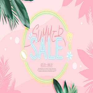 夏季促销多用途活动广告海报设计模板