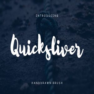 英文手绘粗体书法字体 Quicksliver Handdrawn Brush