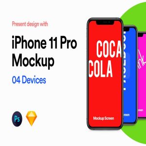 iPhone 11 Pro智能手机屏幕预览样机模板 iPhone 11 Pro Mockup