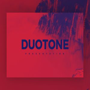 双色调设计风格别具一格的PPT幻灯片设计模板 Duotone – Powerpoint Template