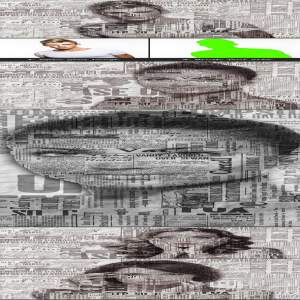 为照片叠加报纸图案风格的PS动作 Paper Print Photoshop Action