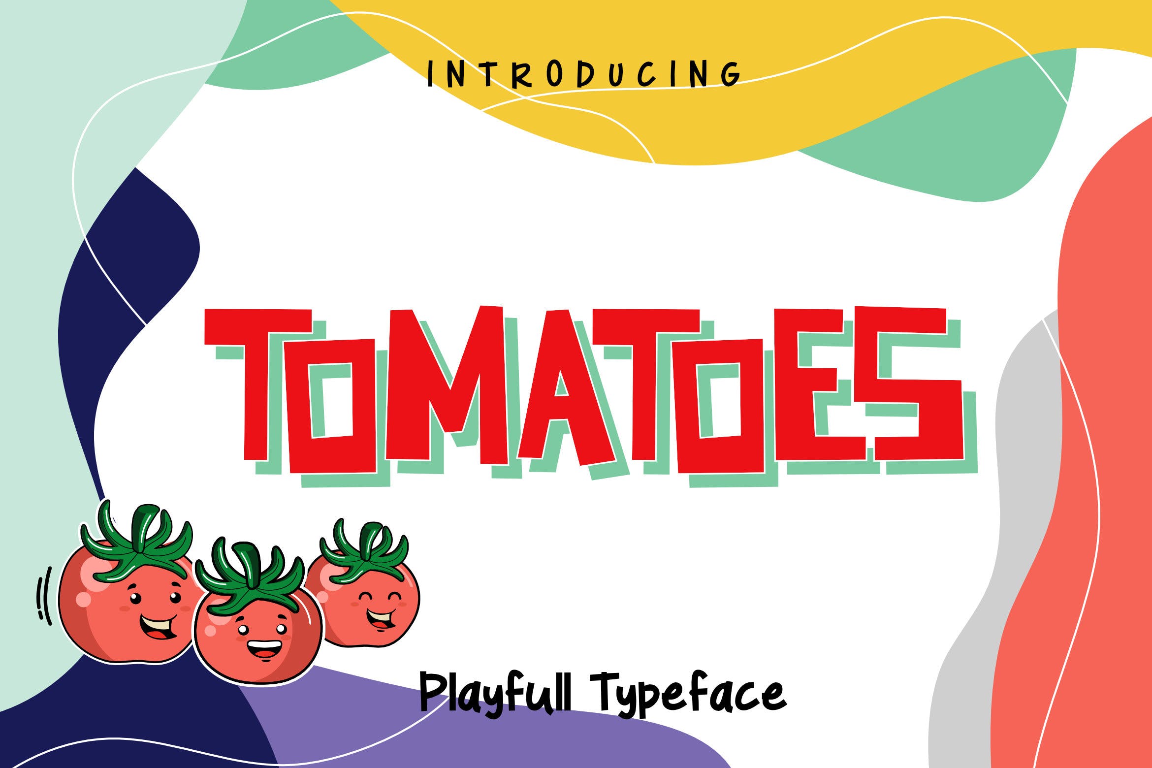 儿童设计项目适用的英文可爱手写字体 Tomatoes – Playful Typeface