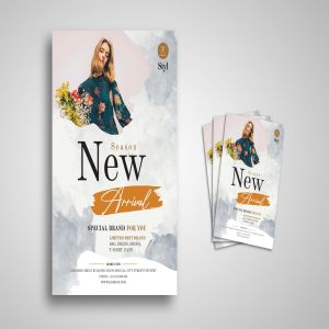 女装新品到店促销活动海报传单设计模板 Fashion Sale Flyer