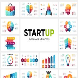 信息图形演示幻灯片模板 STARTUP – Free Updates