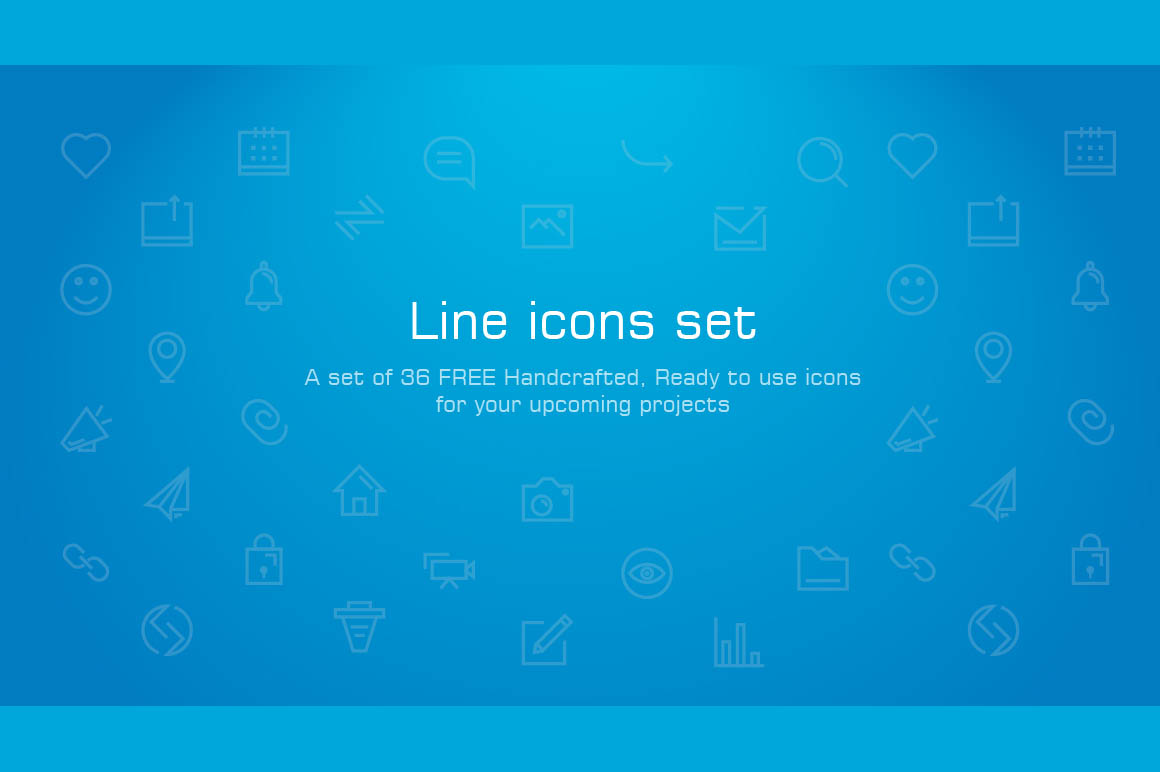 36个社交媒体线性图标 Free Social Media Linear Icons