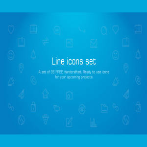 36个社交媒体线性图标 Free Social Media Linear Icons