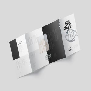 多尺寸四折页宣传册印刷效果图样机模板 4-Fold Brochure Mockup Set – Din A4 A5 A6