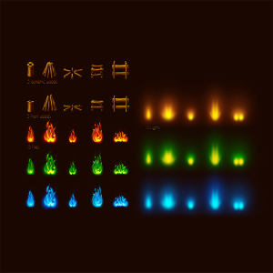 露营火堆图标套装 Camp Fire Maker