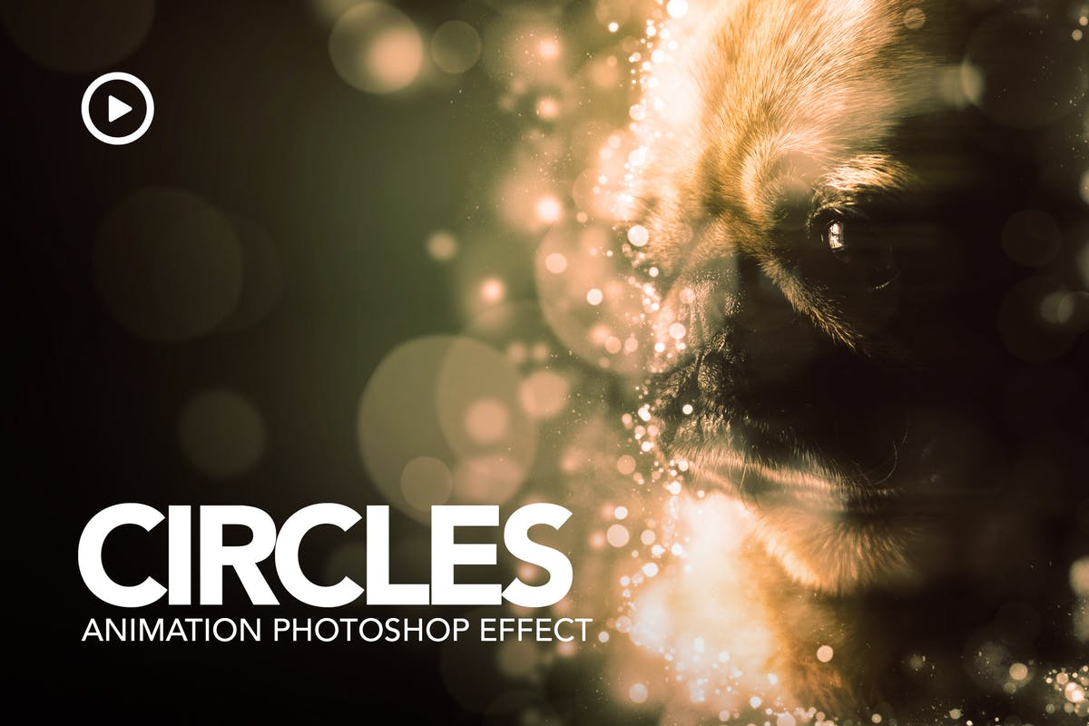 动态圆形光晕效果PS动作 Circles Animation Photoshop Action