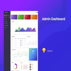 数据统计分析系统后台UI设计SKETCH素材 Admin Dashboard Template for Sketch