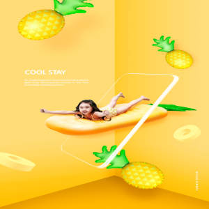 夏季主题儿童乐园项目活动宣传广告海报模板