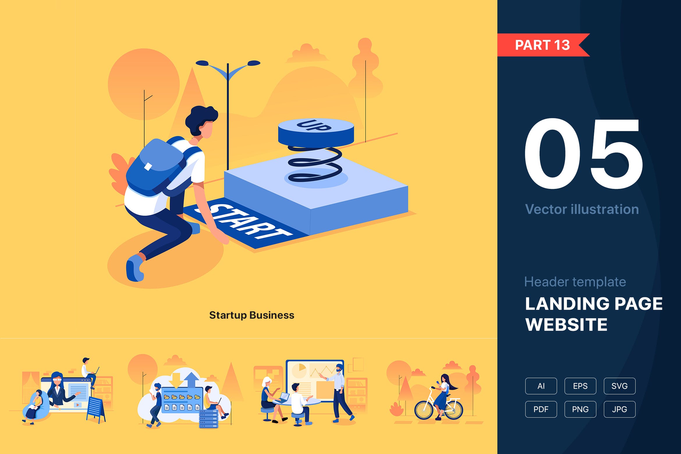 商业科技技术矢量插画设计素材包v13 [Part 13] Business Technology Illustration Set