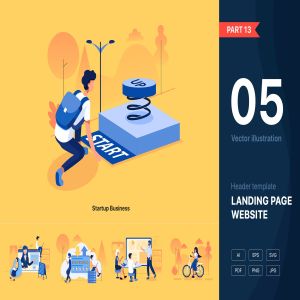 商业科技技术矢量插画设计素材包v13 [Part 13] Business Technology Illustration Set