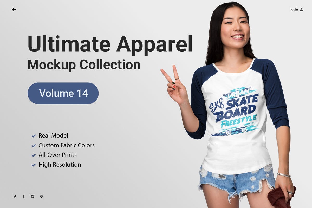 逼真时尚T恤服装样机Vol.14 Ultimate Apparel Mockup Vol. 14