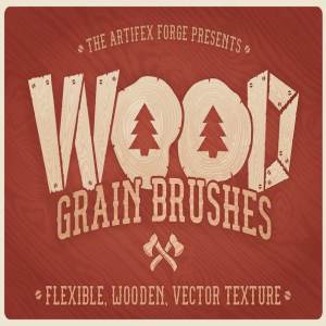 横截面&纵截面木纹AI笔刷 Wood Grain Brushes