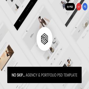 创意设计代理/产品案例展示网站设计PSD模板 No Skip – Creative Agency & Portfolio PSD Template