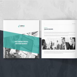 横板商业和企业公司简介企业画册设计模板 CorpoBiz – Business and Corporate Landscape