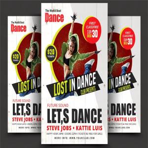 舞蹈培训中心宣传海报模板 Dance Flyer
