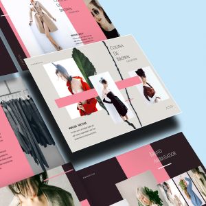 酷黑风格时尚行业适用PPT幻灯片模板素材 Daando Black Fashion Powerpoint