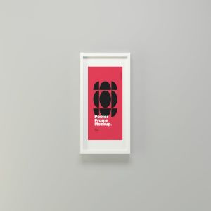 海报/照片简约白色框架样机模板 Poster Frame Mockups