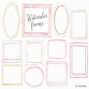 水彩框图形 Watercolor Frames