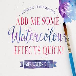 60款水彩效果图层样式 Add me some Watercolour Quick!