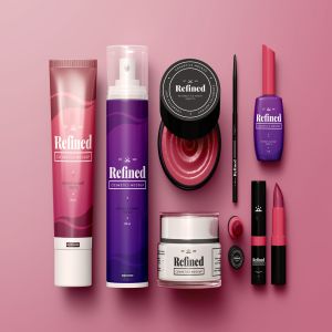 化妆品套装外包装设计样机模板 Cosmetic Pack Mock-Up Template