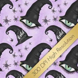 万圣节女巫设计元素套装 Witch Please Halloween Design Kit