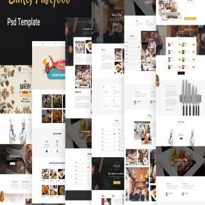 餐厅/面包/咖啡/烘焙网站设计PSD模板 Dorado – Restaurant,Bread,Coffe,Bake PSD Template
