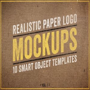 逼真复古纸张Logo设计展示样机模板Vol.1 Realistic Paper Logo Mockups Volume 1