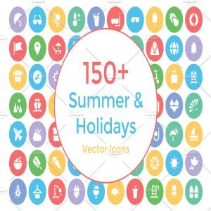 150+枚夏日＆假日旅行主题图标下载 150+ Summer and Holidays Icons