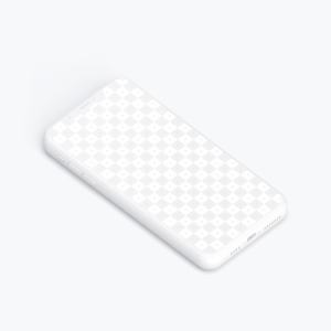 iPhone XS Max智能手机屏幕界面设计效果图左视图样机 Isometric Clay iPhone Xs Max Mockup, Left View