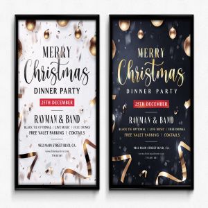圣诞节庆祝主题海报传单设计模板v4 Christmas Flyer Template Vol.4