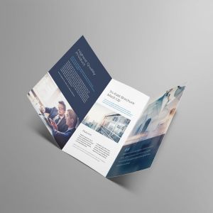 三折页小册子传单样机模板 Tri fold Brochure Mockup