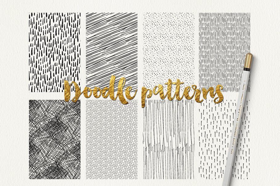 铅笔涂鸦纹理 Doodle Patterns