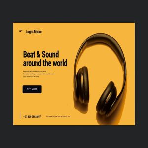耳机品牌网站着陆页设计模板 Beat & Sound – Landing Page