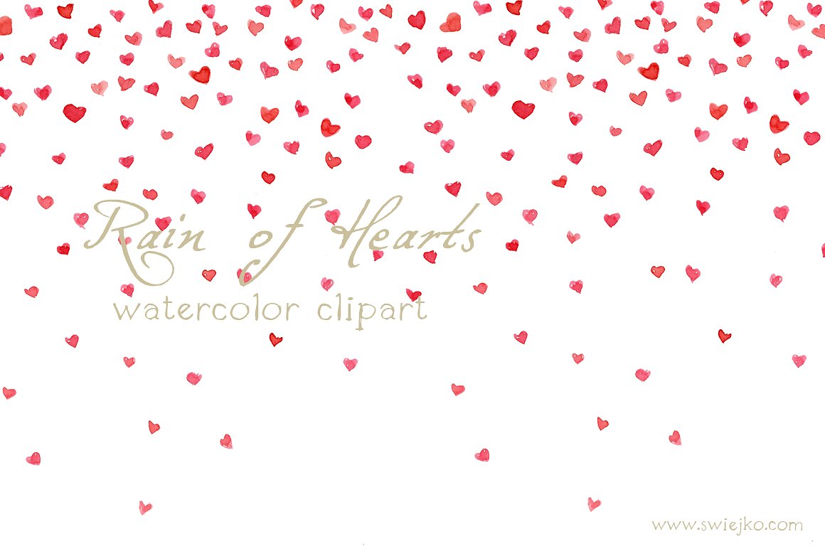 红色情人节心形剪贴画 Hearts, Valentine’s Day