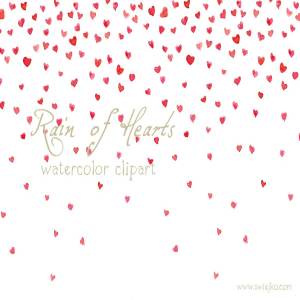 红色情人节心形剪贴画 Hearts, Valentine’s Day