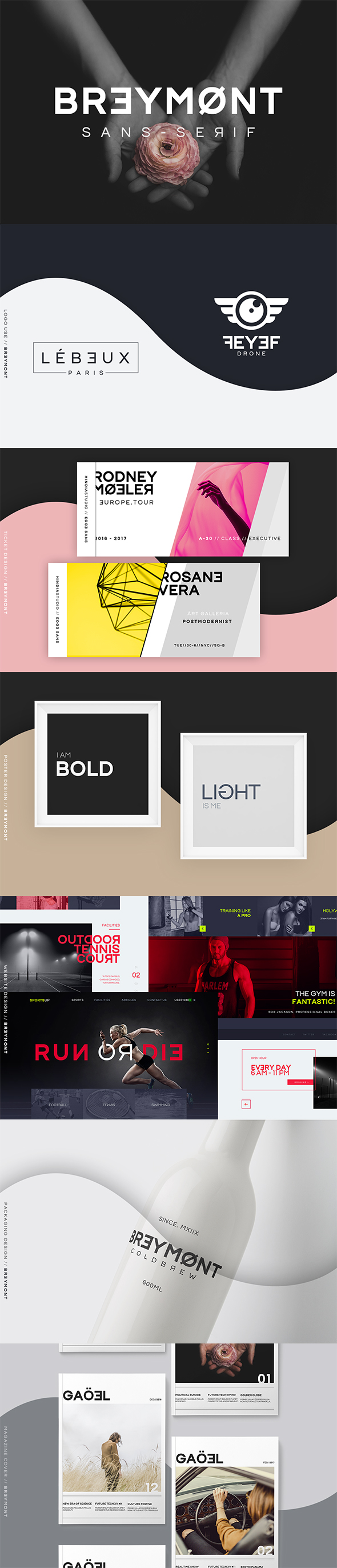 高端海报字体：布雷蒙特桑斯特色字体下载