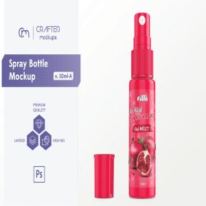 保湿喷雾瓶外观设计样机模板[10ml规格] Spray Bottle Mockup v. 10ml-A