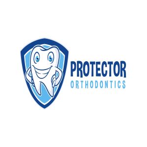 牙齿护理品牌Logo设计模板素材 Tooth Protector – Dental Character Mascot Logo插图1