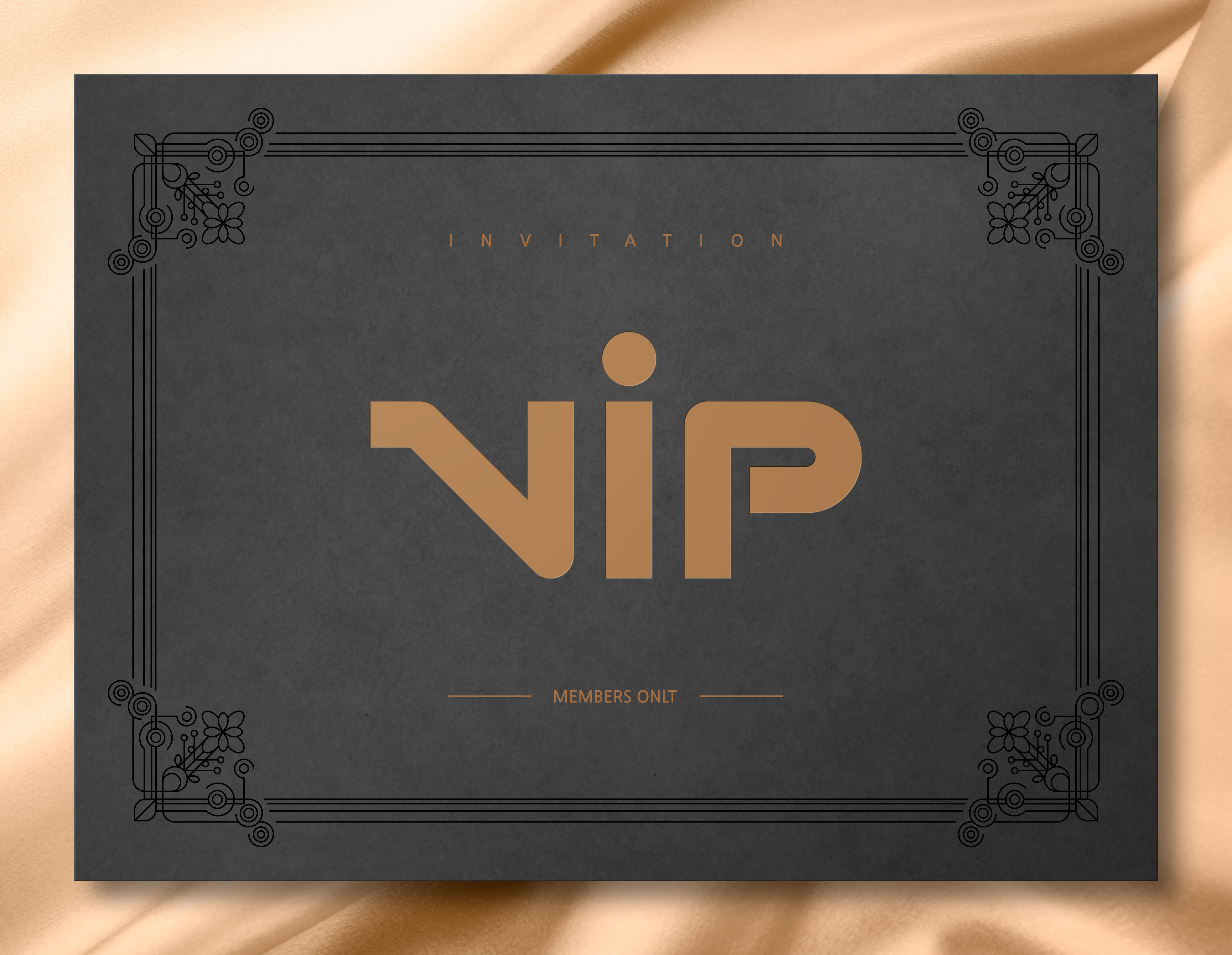 时尚高端的宴会/婚礼邀请函设计模板套装